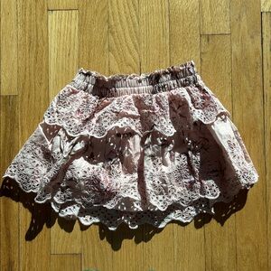 GAP Pink Lace Tiered Skirt